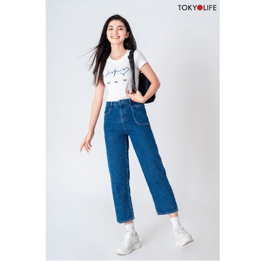 Áo T-Shirt Nữ TOKYOLIFE cổ tròn ngắn tay I9TSH522I