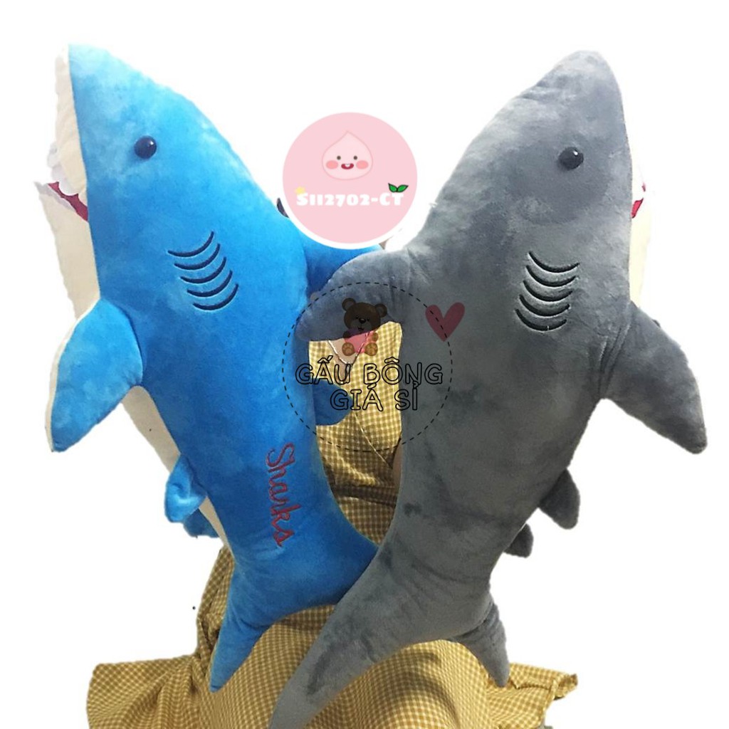 THÚ BÔNG HÌNH CÁ MẬP SHARK KHỔNG LỒ (120cm) MÀU XANH