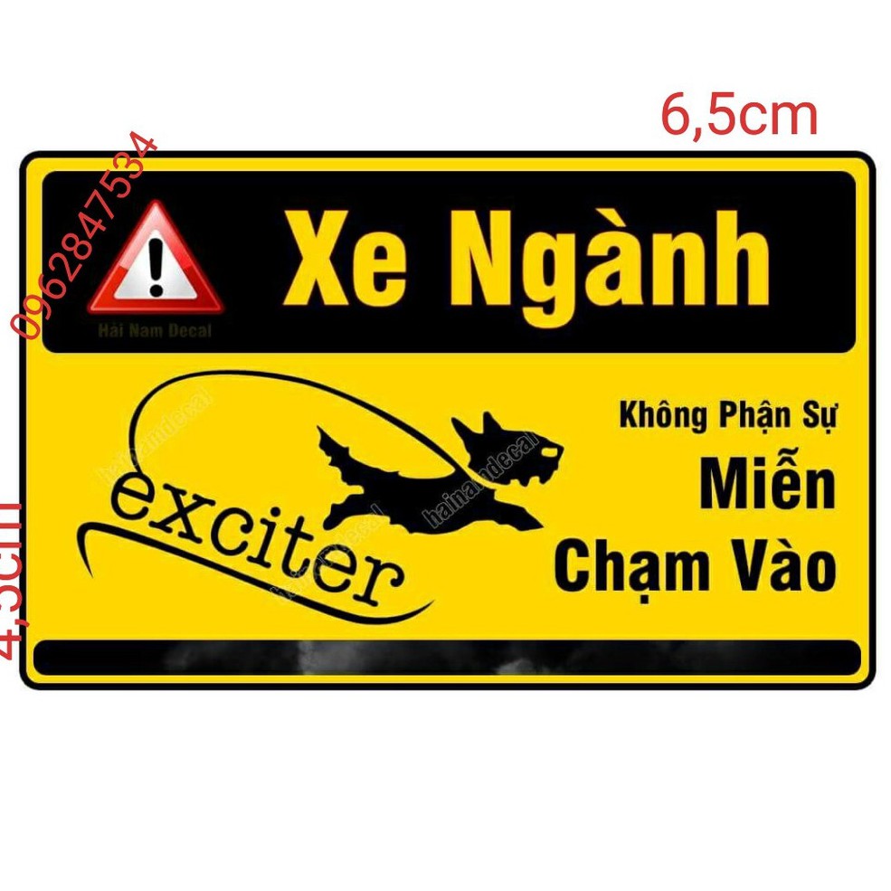 Tem Xe Ngành Không Phận Sự Miễn Chạm Vào Tấm 6,5x4,5 - dochoixemay