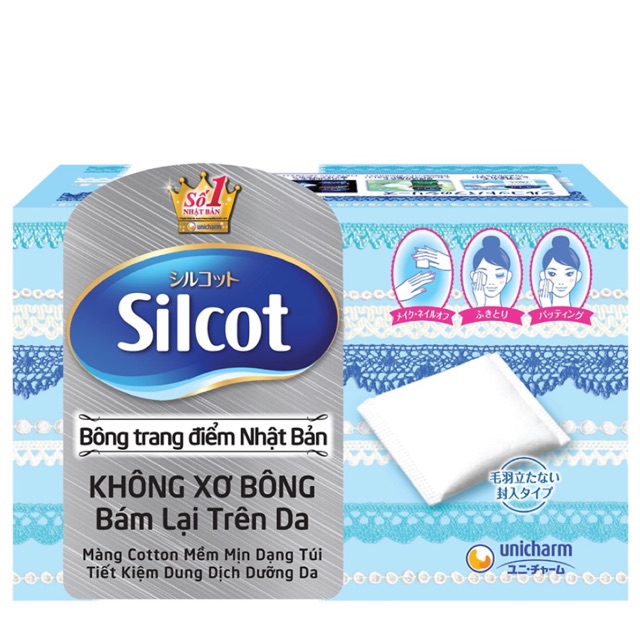 (82 miếng) Bông Tẩy trang Silcot Nhật Bản
