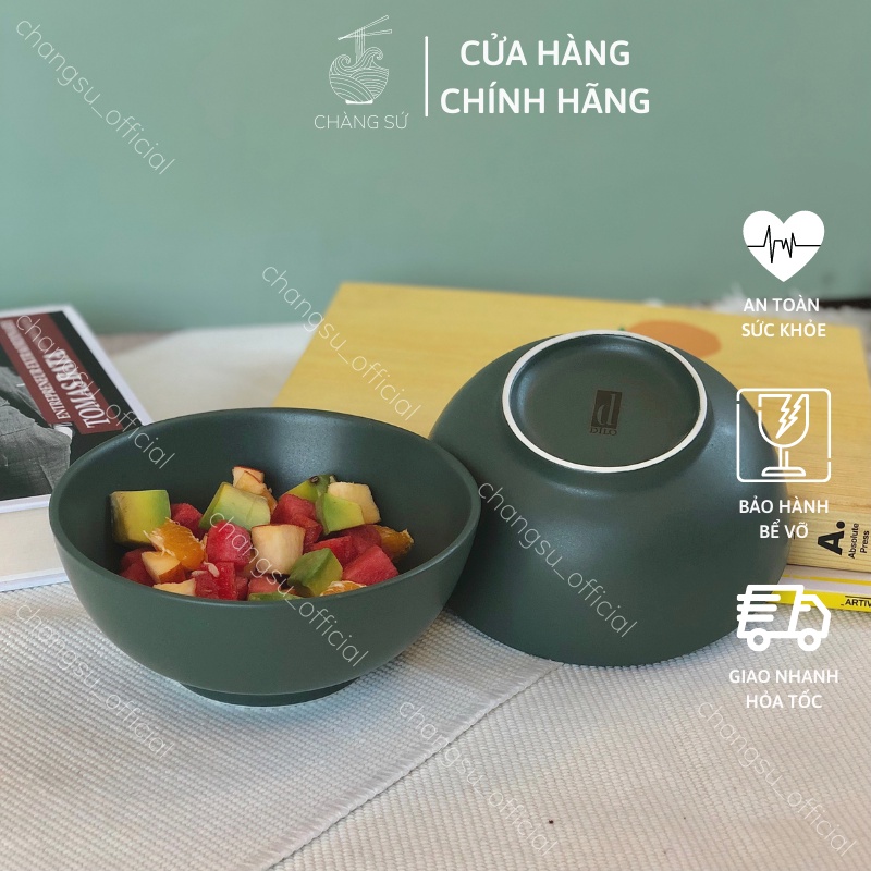 Bộ bát đĩa sứ xanh cổ vịt 12 và 15 món phong cách Bắc Âu - Set chén dĩa hiện đại Dílo