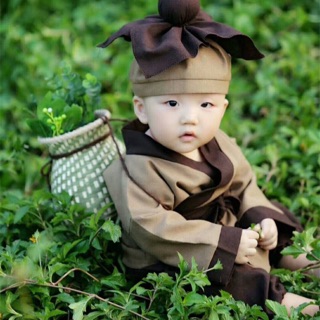 Sỉ [Quần áo chụp ảnh] Bộ tiều phu cho bé- Tặng chàng hạt