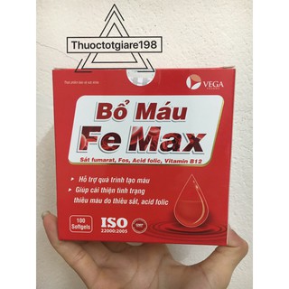 Viên uống bổ máu Femax bổ sung sắt và acid folic cho cơ thể hộp 100v
