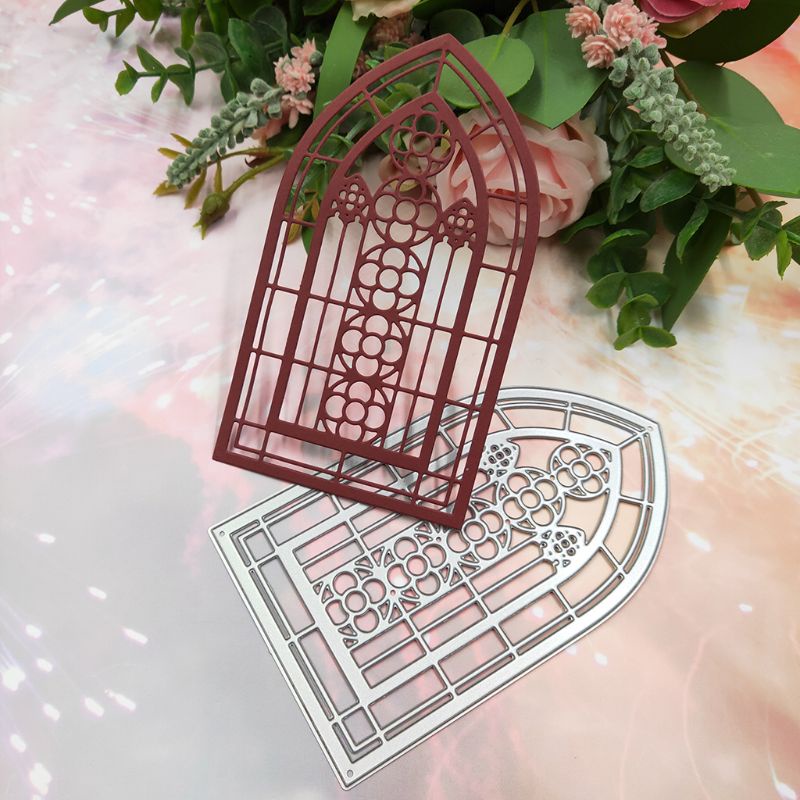 QQ Khuôn Cắt Giấy Kim Loại DIY Hình Cửa Sổ Độc Đáo