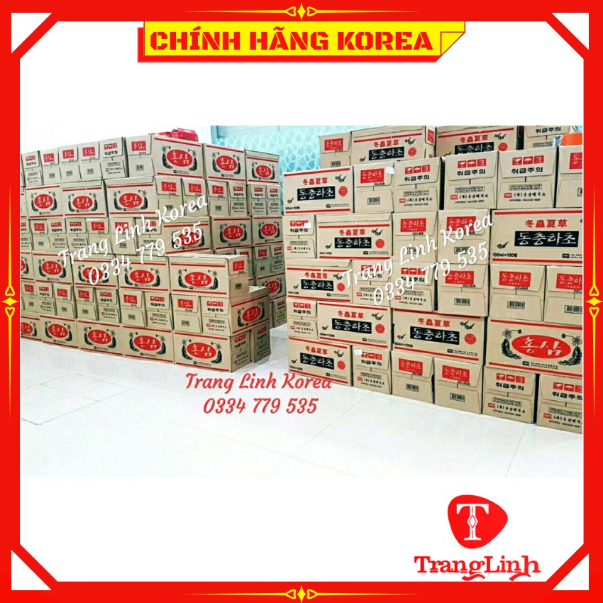 Nước hồng sâm nhung hươu - đông trùng Dong A cao cấp, hộp 10 chai x 100ml - tranglinhkorea