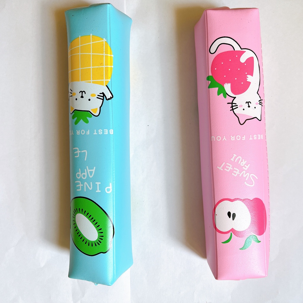 Túi đựng bút vải canvas in họa tiết hoạt hình đáng yêu tiện lợi