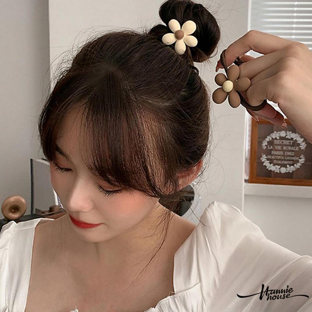 Băng đô cài tóc hai lớp đính hoa dễ thương dành cho nữ