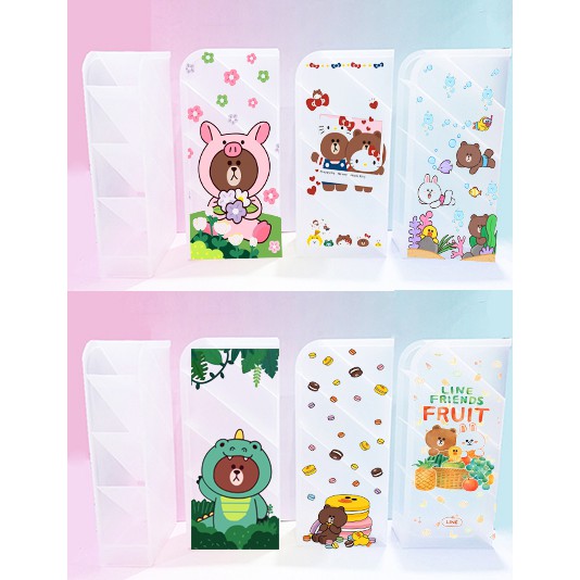 Ống cắm bút gấu brown thỏ cony vịt sally 4 tầng CB4I4 ống cắm để đồ trang điểm kpop thần tượng hoạt hình idol