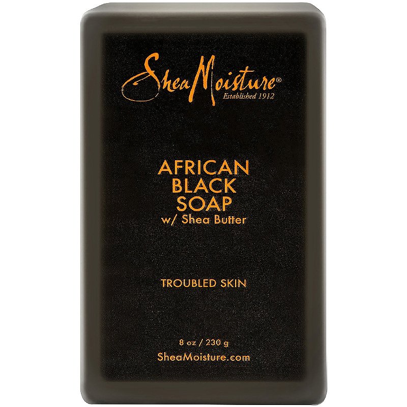 Xà phòng đen giảm mụn lưng Shea Moisture SheaMoisture African Black Soap 230g 91g - Hity Beauty