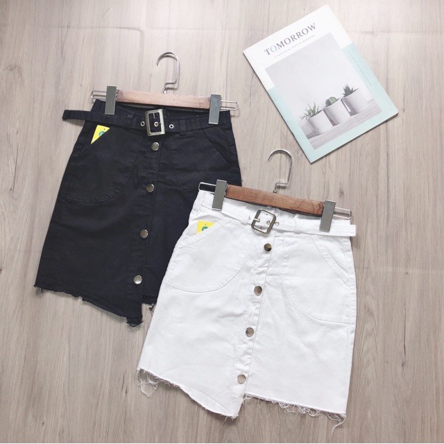 Chân váy kaki jean lệch tà kèm nịt - HÌNH VÀ VIDEO THẬT 100% -Hàng nhập khẩu | BigBuy360 - bigbuy360.vn