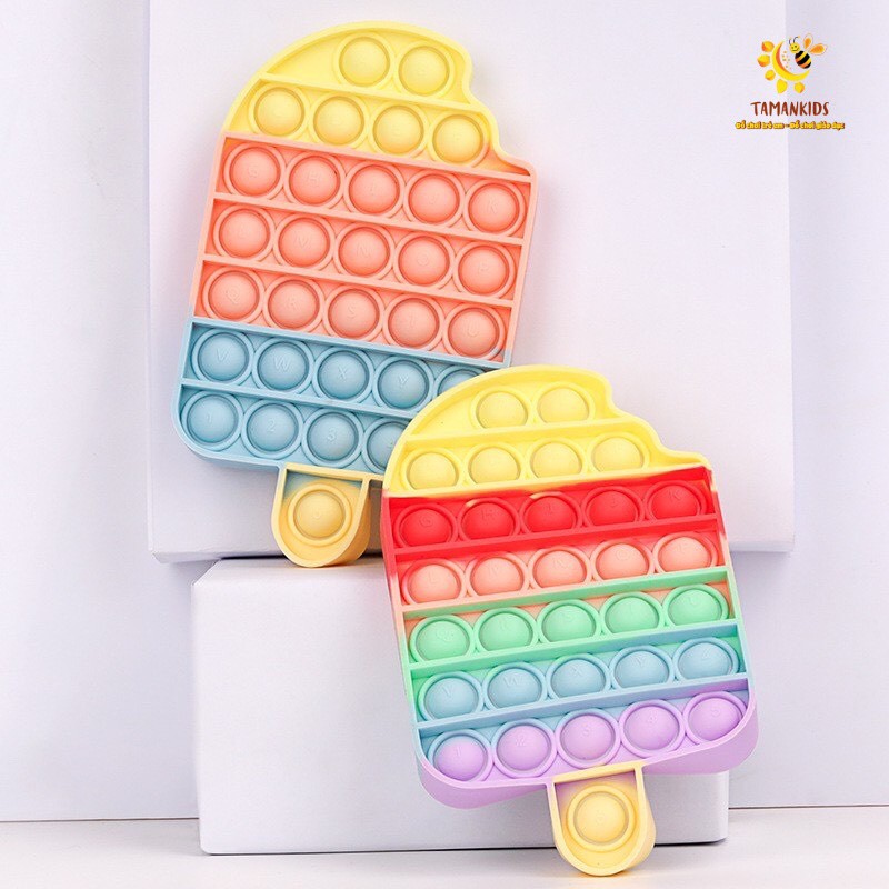 Combo 2 Miếng Push Pop It Đồ Chơi Bóp Bong Bóng Nhằm Giải Tỏa Căng Thẳng, Stress.