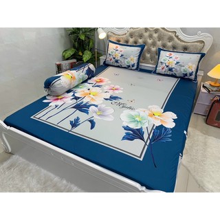 Drap thun lạnh 5D cao cấp mẫu hoa