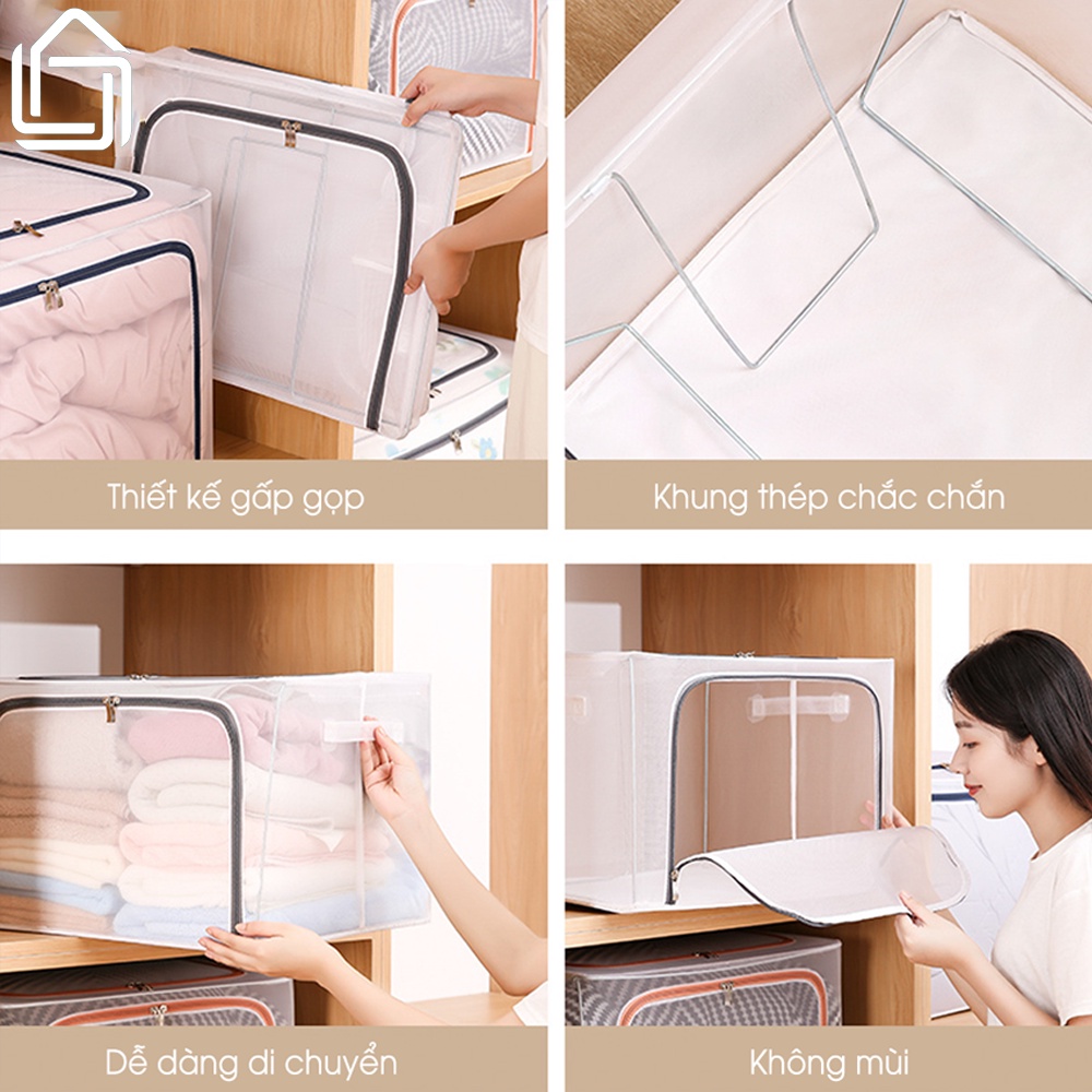 Túi đựng quần áo khung thép - Gấp gọn tiện lợi, bảo quản quần áo bền đẹp