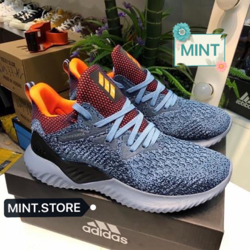 (Video cận cảnh) Giày thể thao Sneaker Alphabounce Xanh cam