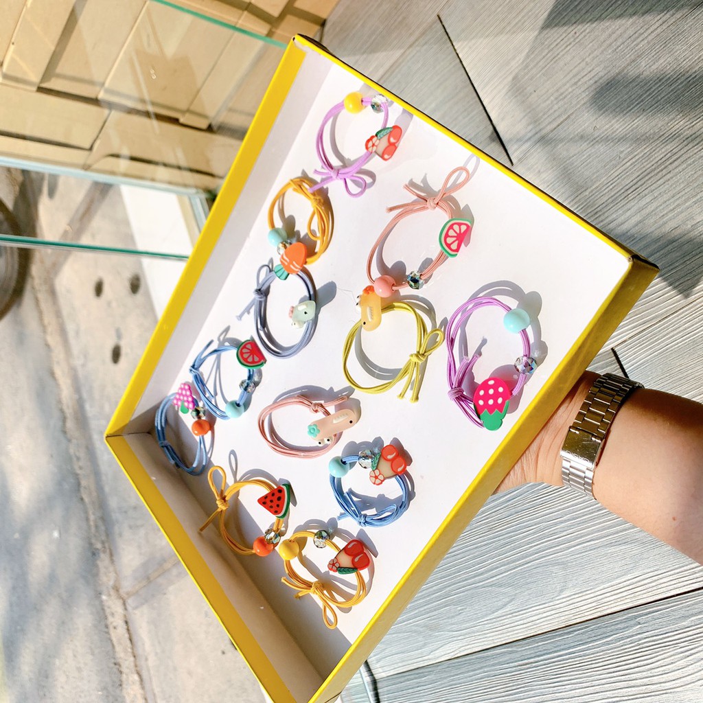 (MÀU NGẪU NHIÊN) DÂY BUỘC TÓC NỮ HÌNH DỄ THƯƠNG