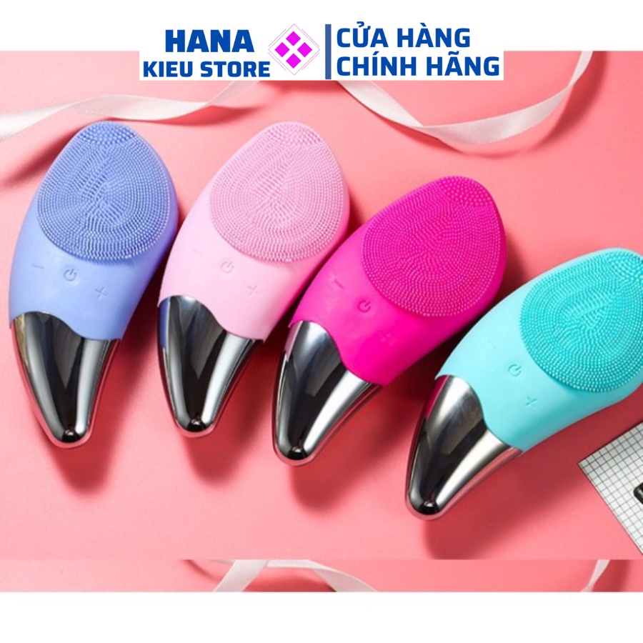 Máy Rửa Mặt Massage mini cầm tay Silicon sạch sâu nâng cơ giảm nhăn