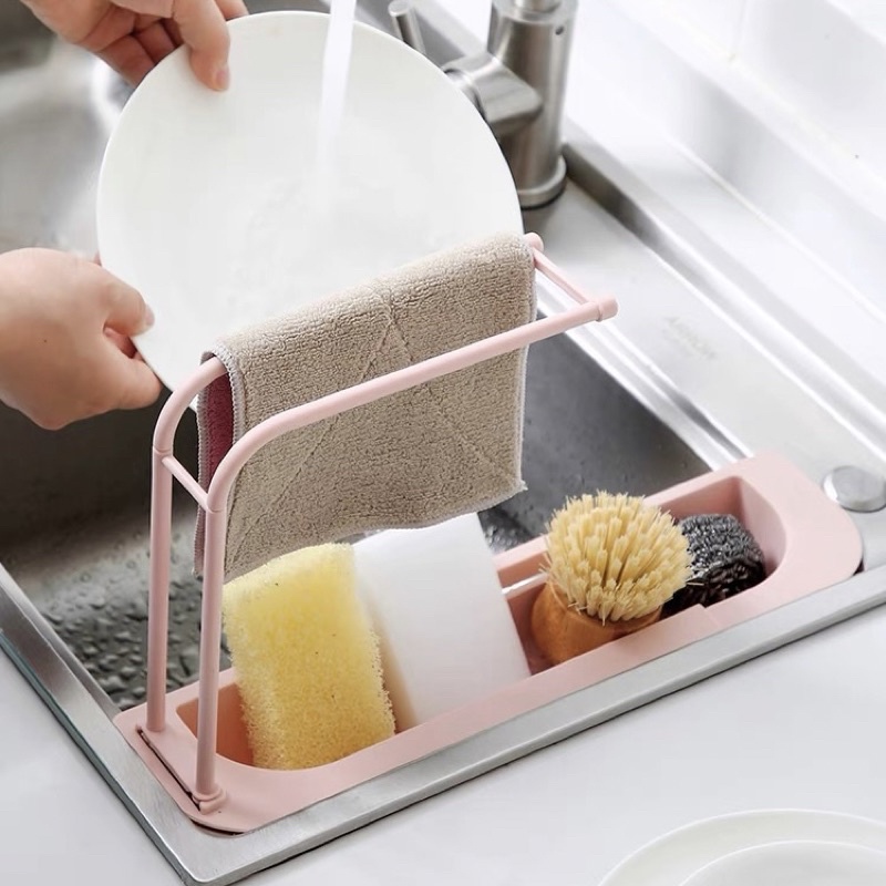 Khay để giẻ rửa bát, giá bồn bát - Giá Để Giẻ Rửa Bát đa năng siêu tiện lợi