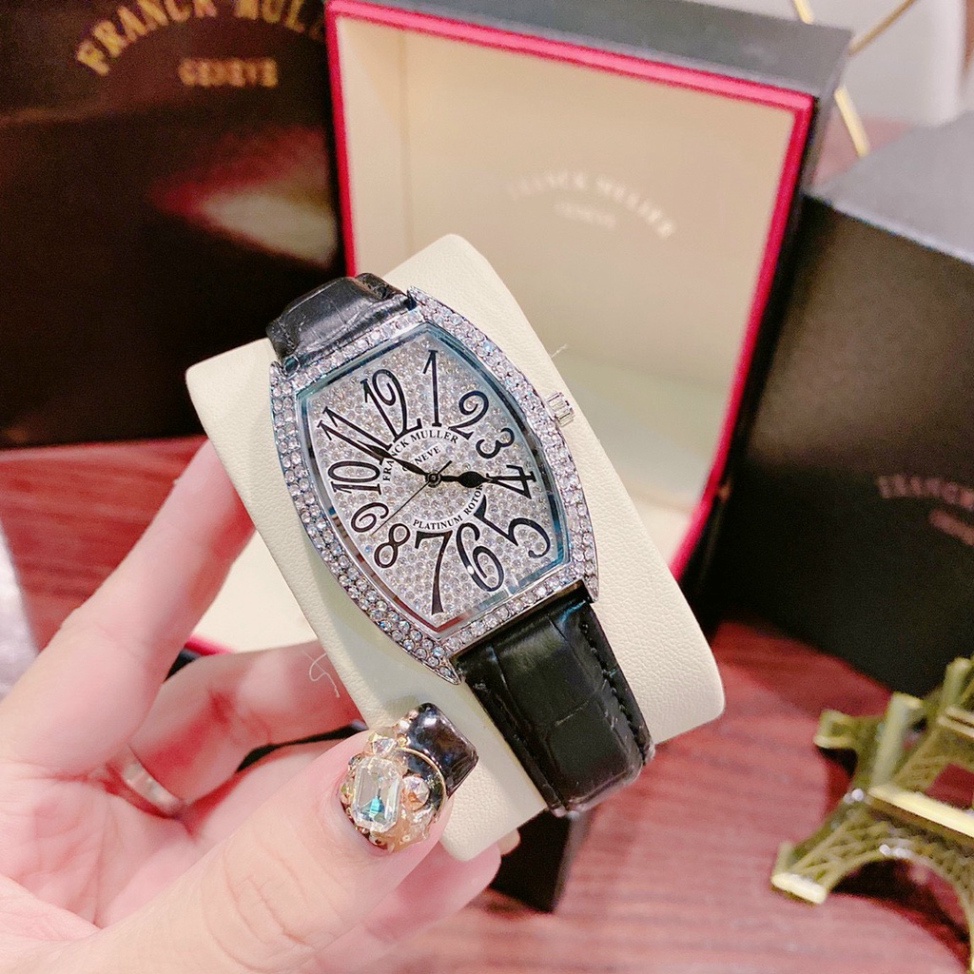 đồng hồ thời trang nữ đeo tay Franck muller full đá dây da cao cấp dễ thương chống nước chống xước khi sử dụng M403