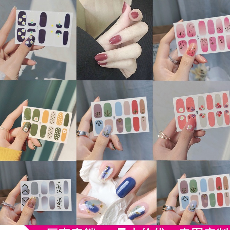 PVN39853 Set 14 Miếng Dán Trang Trí Móng Tay Siêu Mỏng