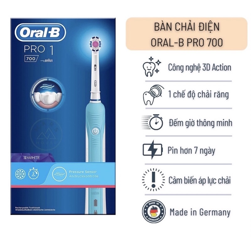 Bàn chải điện Oral B Pro 1 trẻ em dùng siêu thích