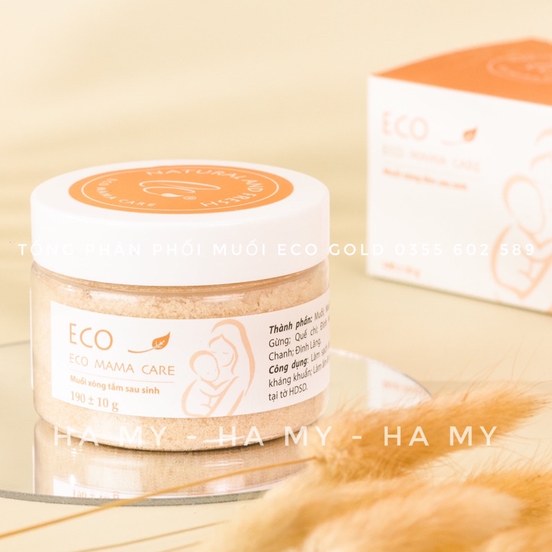 [ Eco Mama ] Muối xông thảo dược đánh tan mùi bà đẻ, hỗ trợ nhanh sạch sản dịch cho mẹ