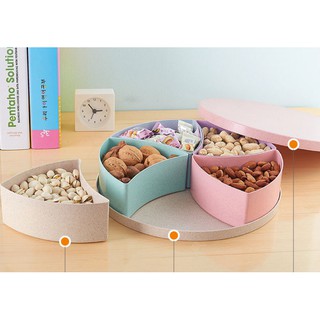 Hộp Mứt Lúa Mạch Tròn 5 ngăn