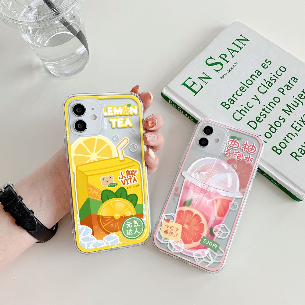 Ốp Điện Thoại Họa Tiết Nước Chanh / Bưởi Cho Iphone 11 Pro Max 12 Pro Max 13 Pro Max Mini 6 7 8 6 7plus Se 2020 X Xs Xr 5 4