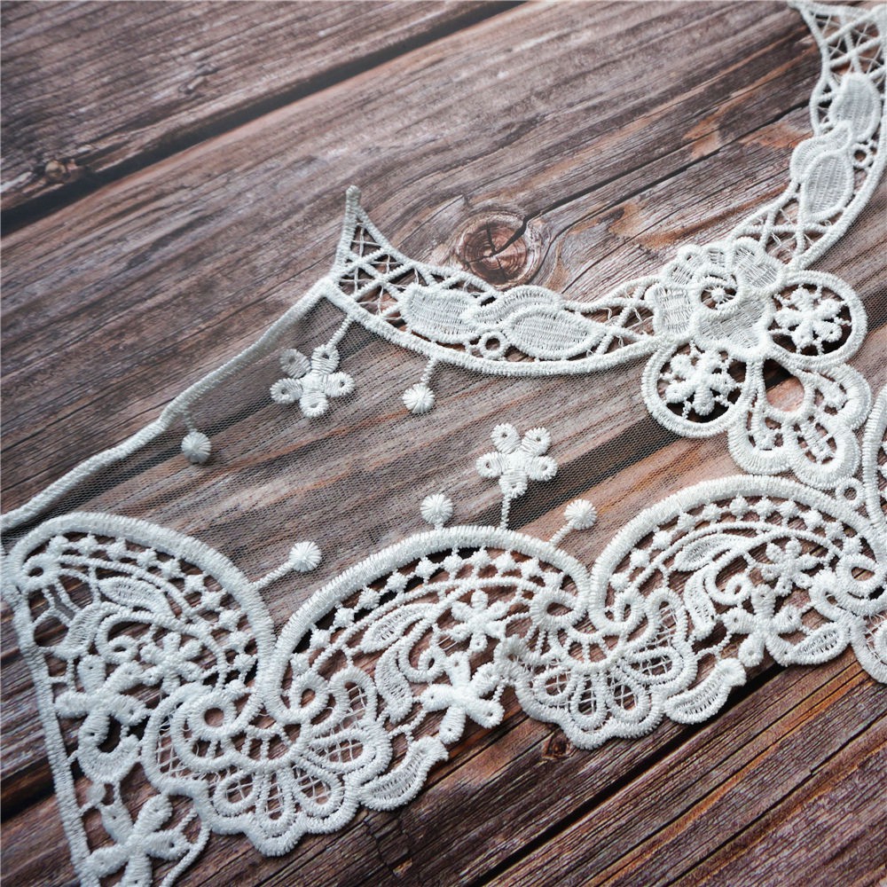 Vải Ren Thêu Cổ Áo Cưới Cho Cô Dâu