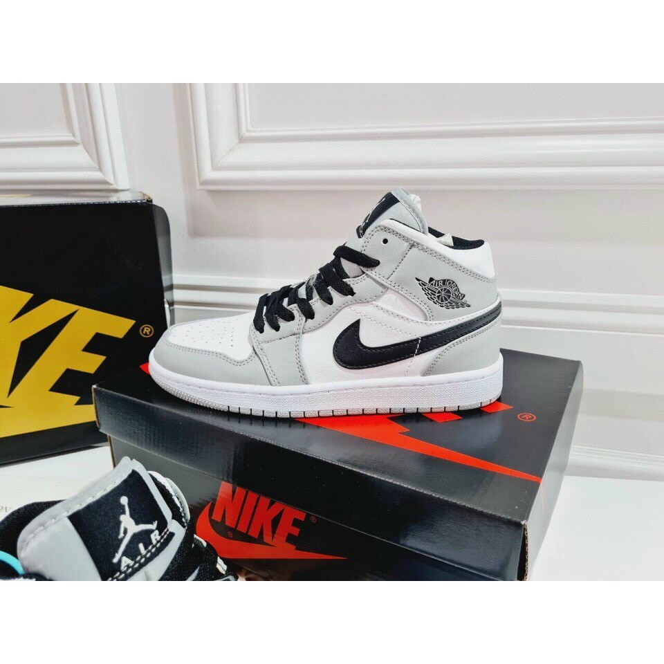 Giày Thể Thao Nam Nữ Jordan Cao Cổ Xám G01 [HÀNG CAO CẤP] | BigBuy360 - bigbuy360.vn