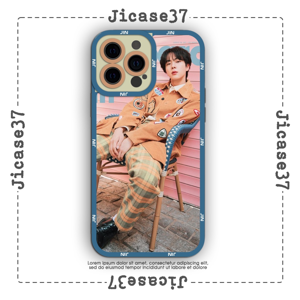 Ốp lưng iphone cạnh vuông Jicase Jin BTS kpop idol 6plus/6s/6splus/7/7plus/8/8plus/x/xs/11/12/pro/max/plus/promax