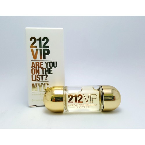 Nước hoa mini nữ 212 VIP NYC CAROLINA HERRERA Eau de Parfum chai 5 ml màu TRẮNG chính hãng