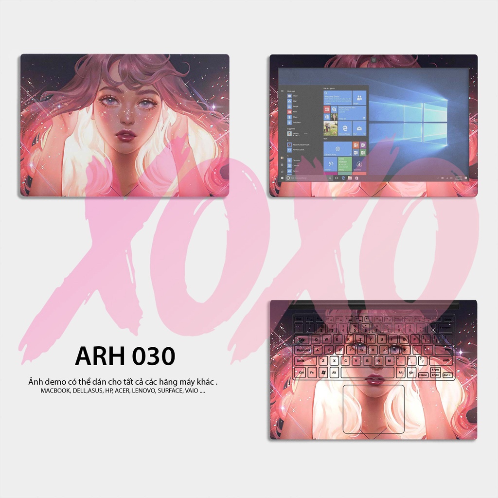 Miếng Dán Skin Laptop 12 Mẫu Girl Dreamy - Decal Dán có cho Dell, Hp, Asus, Lenovo, Acer, MSI, Surface,Vaio, Macbook
