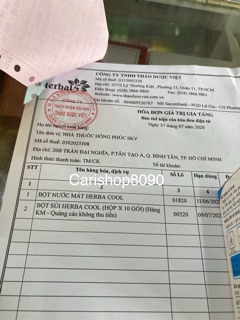 Bột nước mát và bột sủi herba cool