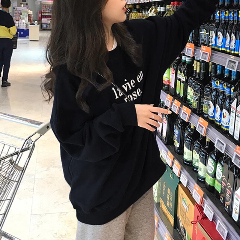 NRVP Áo Hoodie Thiết Kế Đơn Giản Thời Trang Hàn Quốc Cho Nữ