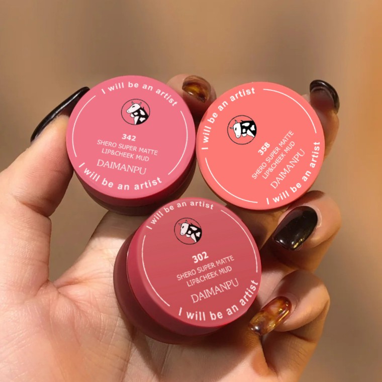 Son bùn lì Daimanpu Shero Matte Lip&amp;Cheek Mud