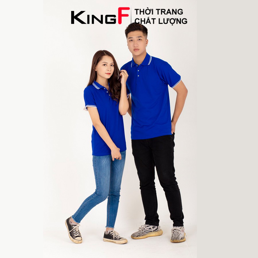 [CHUYÊN SỈ] Áo POLO phông thun cổ bẻ KINGF unisex nam nữ chất liệu cotton thoáng mát - Đôi cặp lớp nhóm đồng phục