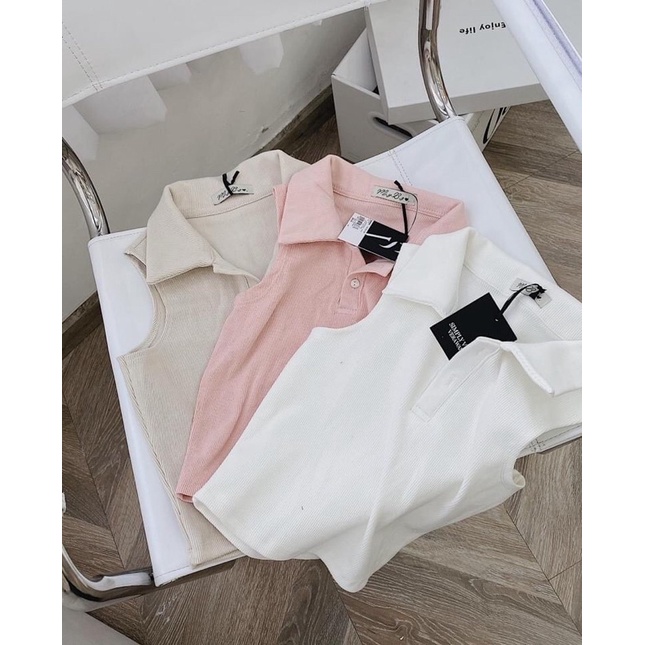 Áo croptop thun gân ôm trọn tôn v1