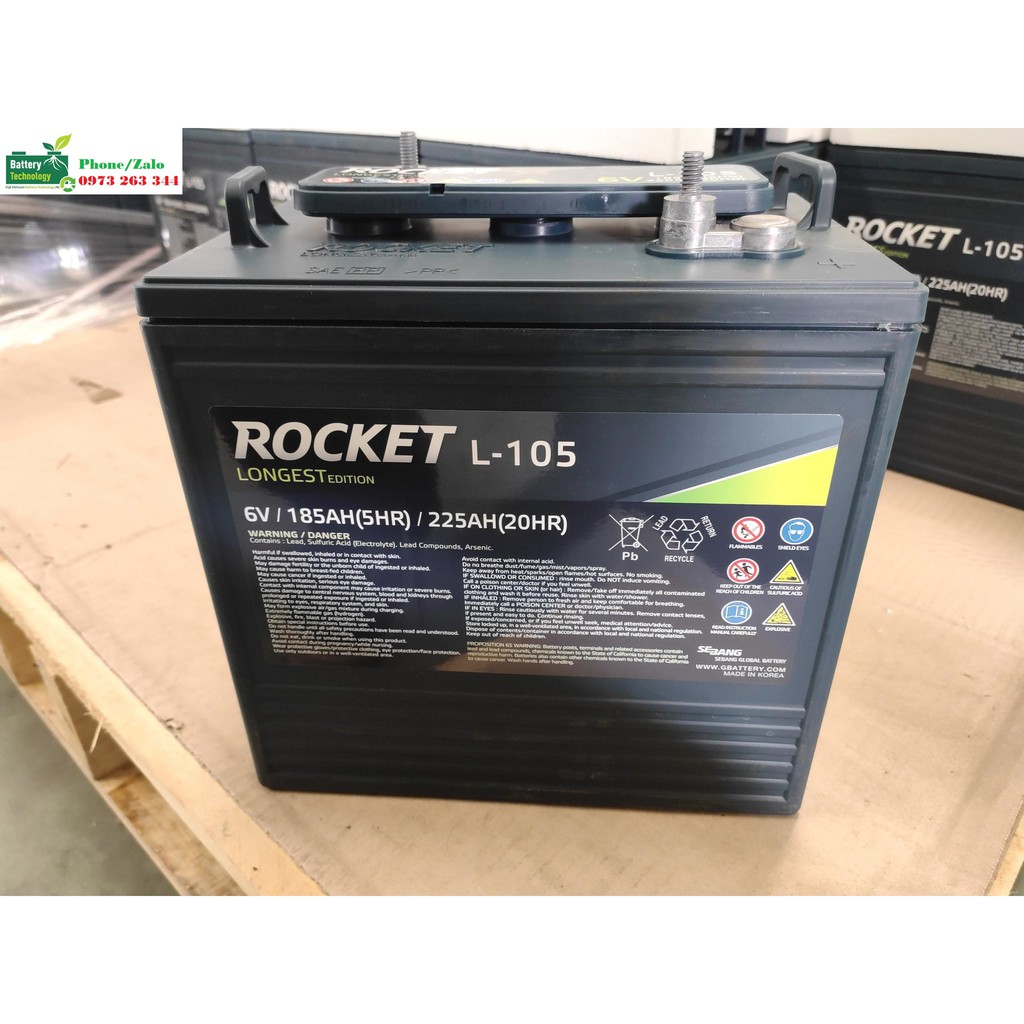 bình ắc quy xe điện Rocket L-105