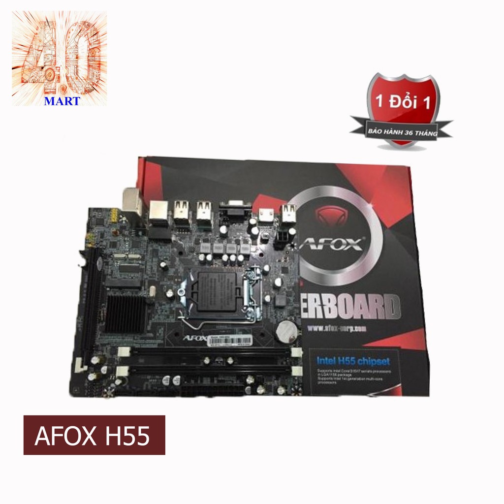 Bo mạch chủ - MAINBOARD AFOX H55 - Main chính hãng BH 36 tháng