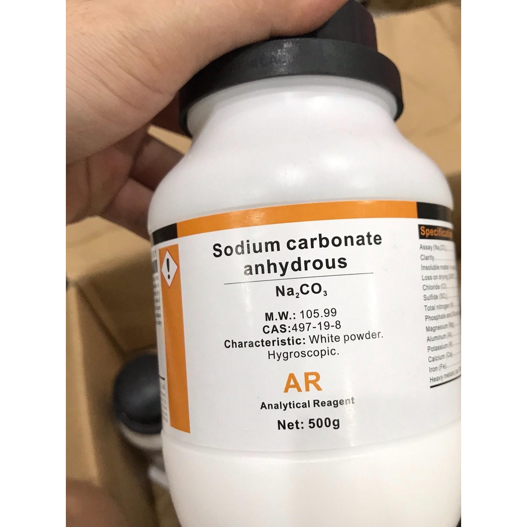 Hóa chất Sodium carbonate Xilong Na2CO3 lọ 500g CAS 497-19-8