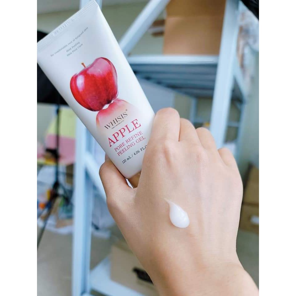 Tẩy Tế Bào Chết Mặt Dạng Gel WHISIS Apple Pore Refine Peeling Gel Thu Nhỏ Lỗ Chân Lông Chiết Xuất Táo Đỏ Lên Men 120ml