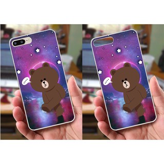Ốp lưng iPhone 7 Plus / 8 Plus (dẻo viền trắng trong) - Hình Gấu Thỏ