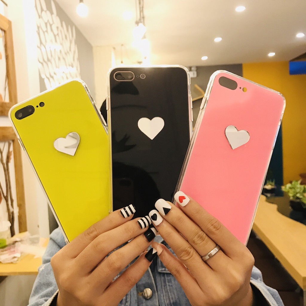 [ OPPO ] Ốp Lưng Trái Tim Gương 3D - Lưng Silicon Giả Kính, Chữ Gương - C028 | BigBuy360 - bigbuy360.vn