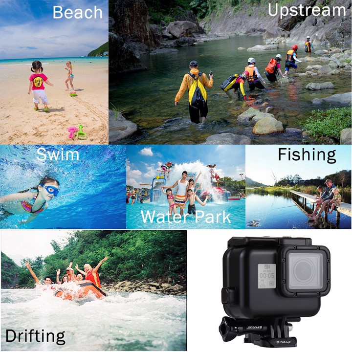 [Mã 11ELSALE hoàn 7% đơn 300K] Case vỏ chống nước GoPro Hero 7 Puluz (ver.New) up to 60m - Hàng chính hãng | BigBuy360 - bigbuy360.vn