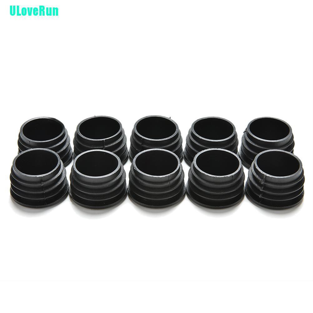 Set 10 Đầu Chèn Bằng Nhựa Màu Đen Chuyên Dụng Cho Ống Tròn