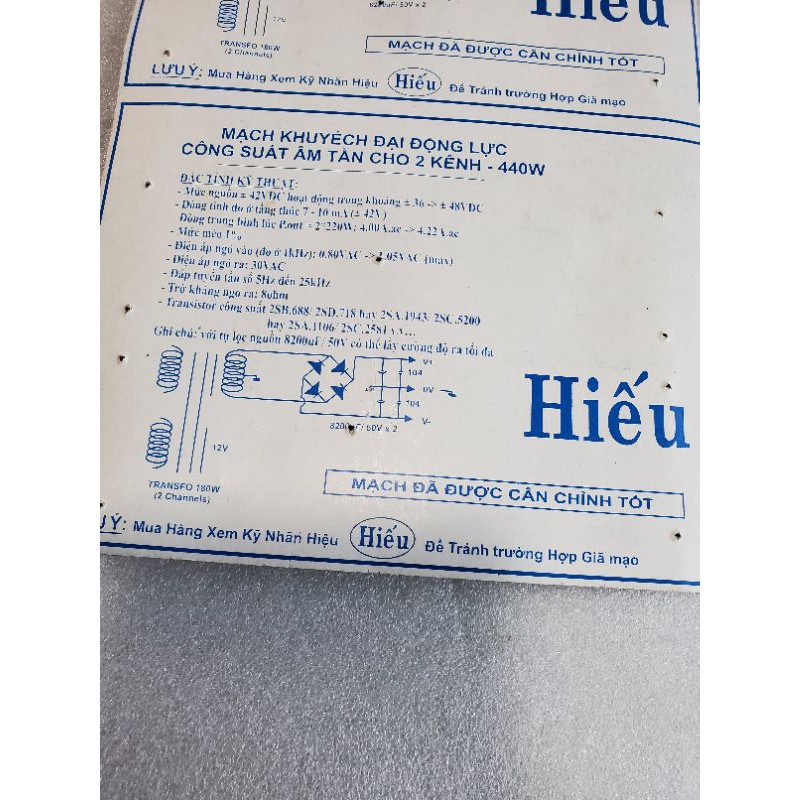 NK1 Mạch công suất amply  Hiếu 12 sò 440W