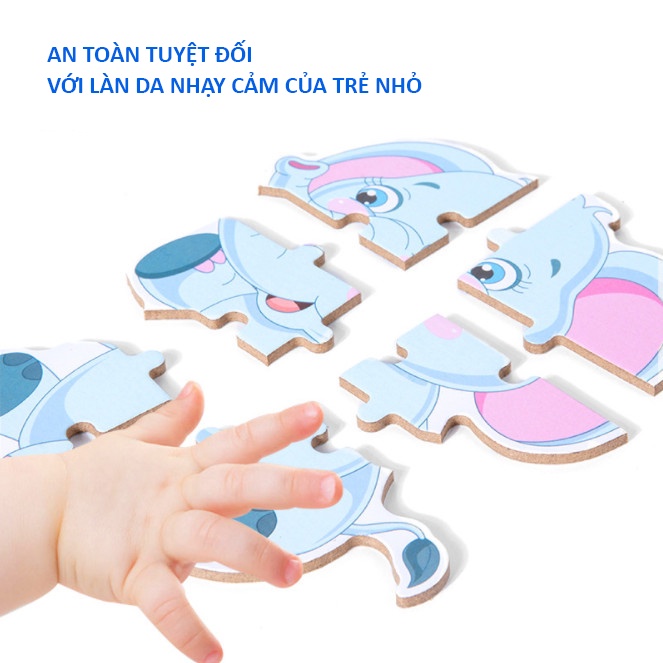 Đồ chơi ghép hình cho bé lắp ráp con vật và phương tiện giao thông Đồ chơi giáo dục Bapkids