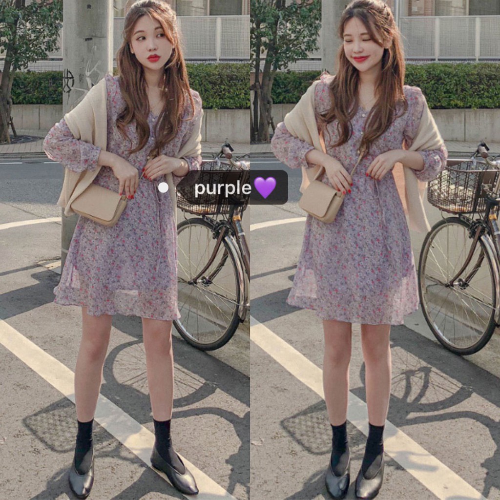 Đầm hoa nhí dáng xòe mini Emilyshop