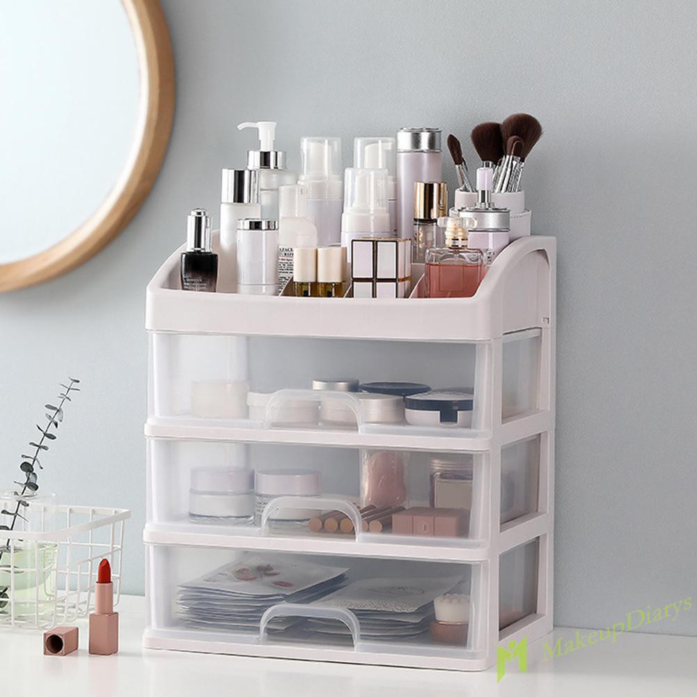 【New Arrival】Makeup Organizer Drawer Cosmetics Storage Box Jewelry Container Brush Case