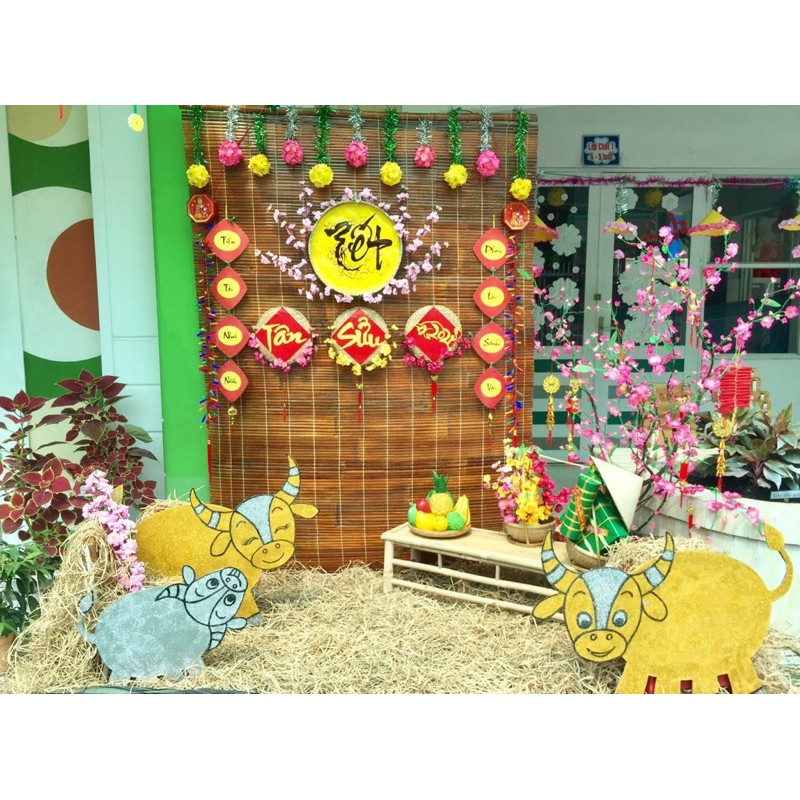 phong nền trúc ngày tết